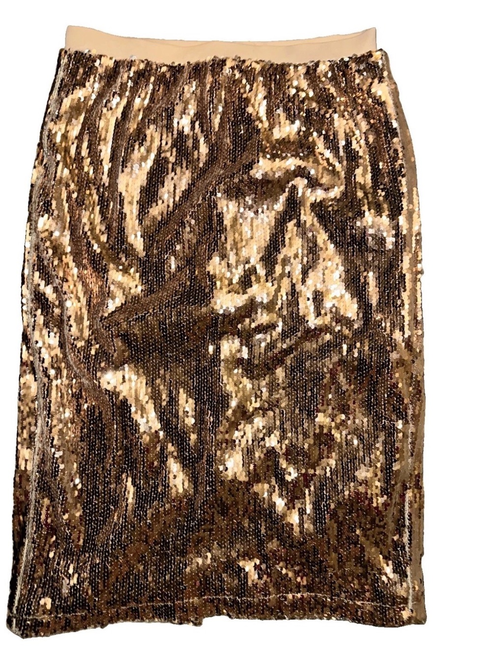 Pink/Gold Sequin Pencil Skirt - Women's Party Skirt